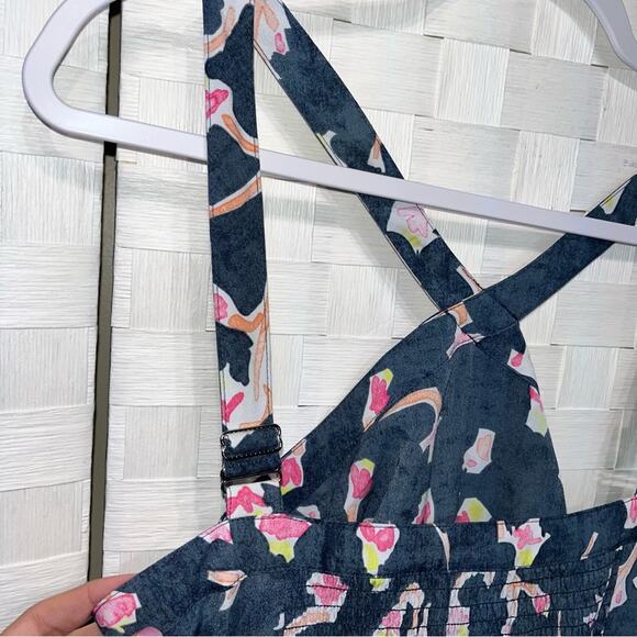 Cabi #5269 Blue Floral Auora Watercolor Halter Maxi Dress Size 8 - Picture 16 of 16